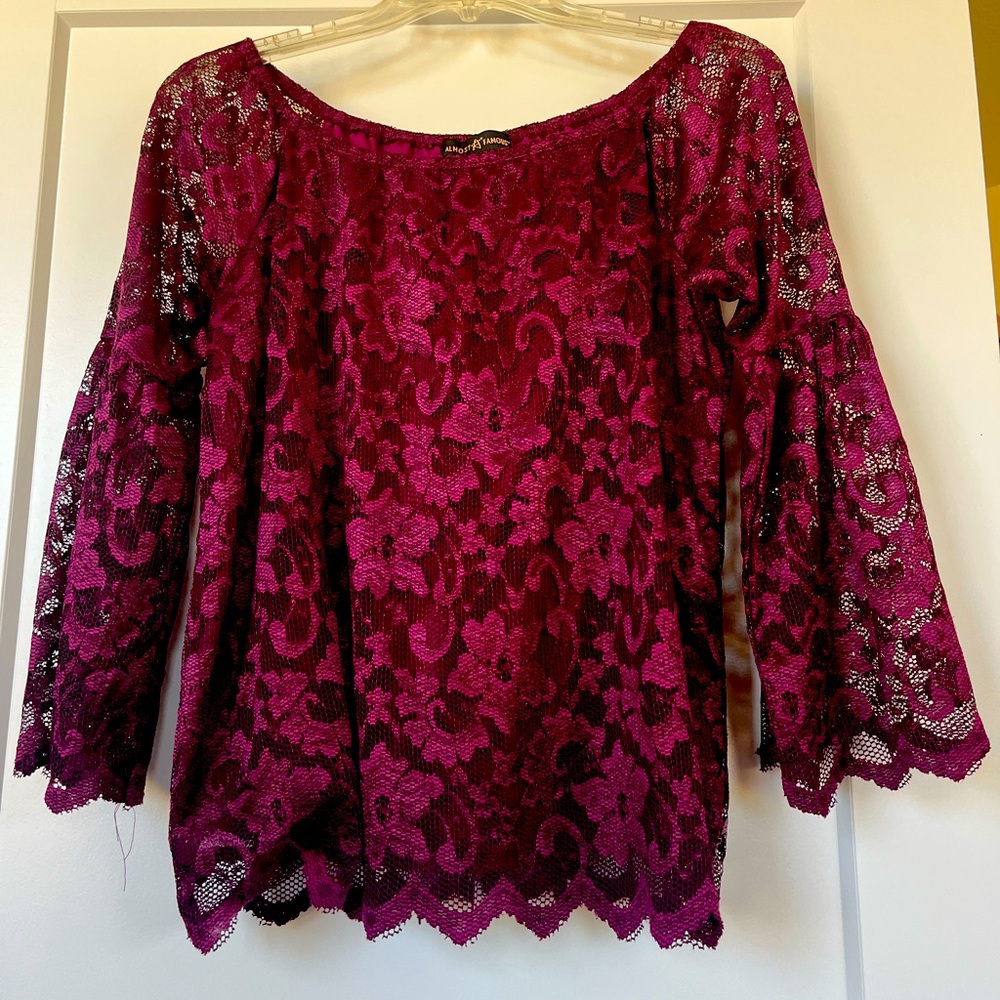 Burgundy blouse